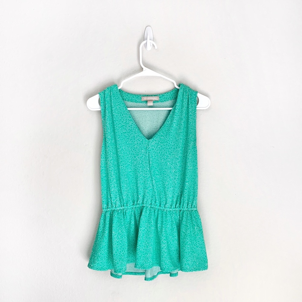 ⭐️5 for $25⭐️ Banana Republic Polka Dot Peplum Style Sleeveless Tank Top